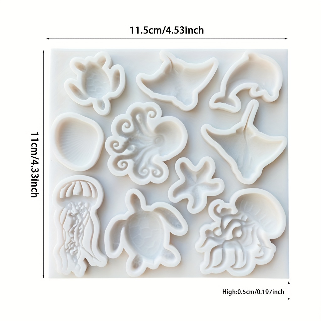 海の生き物シリコンモールド タコ クラゲ イルカ カメ フォ - Soap Making Kit For Beginners のレビューと価格